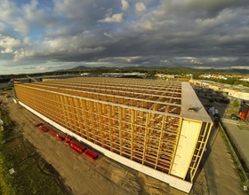 Minimax protects the world’s largest automated high rack storage system constructed from wood.