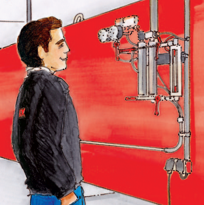 Level indicator with monitoring and replenishment function as a solution
