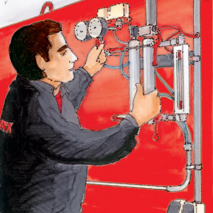 Scope of services for the automation of water and compressed air replenishment