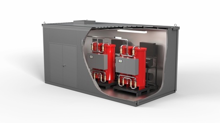 Oxygen reduction plant as container solution