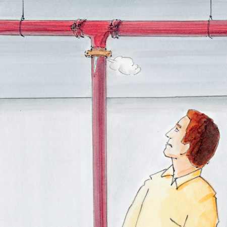 Rusting of the dry pipe networks as a problem