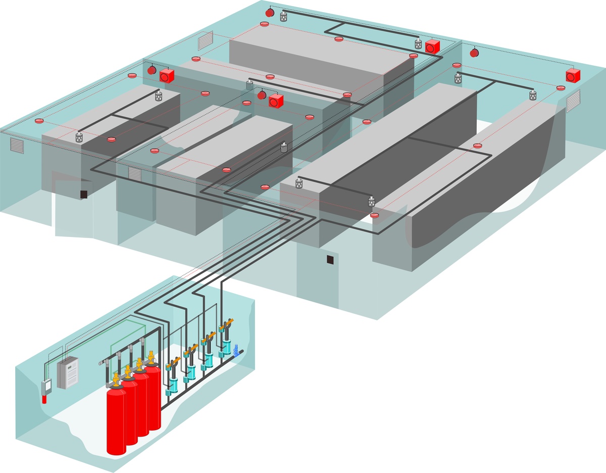 Constrction of Halocarbon extinguishing systems